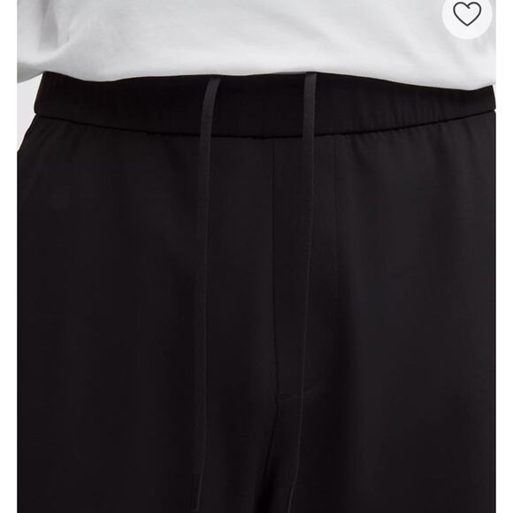 NEW LULULEMON Mens Daydrift Classic-Fit Trouser Reg Size MED Black Elastic Waist - Picture 2 of 8